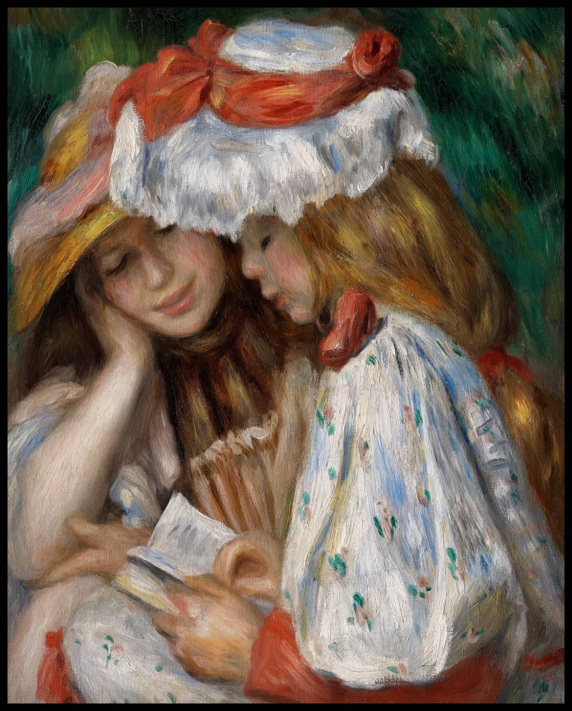 Deux filles lisent