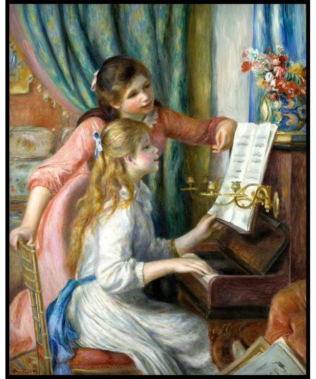 Two Young Girls at the Piano