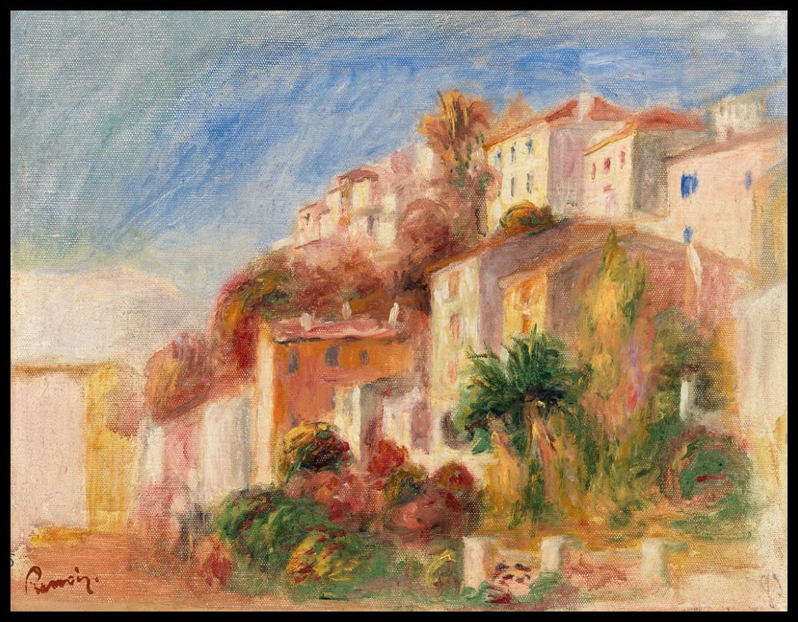 Vue depuis le jardin de la poste