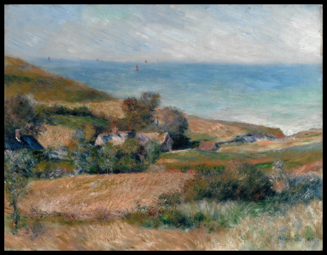 Vue de la côte maritime près de Wargemont en Normandie