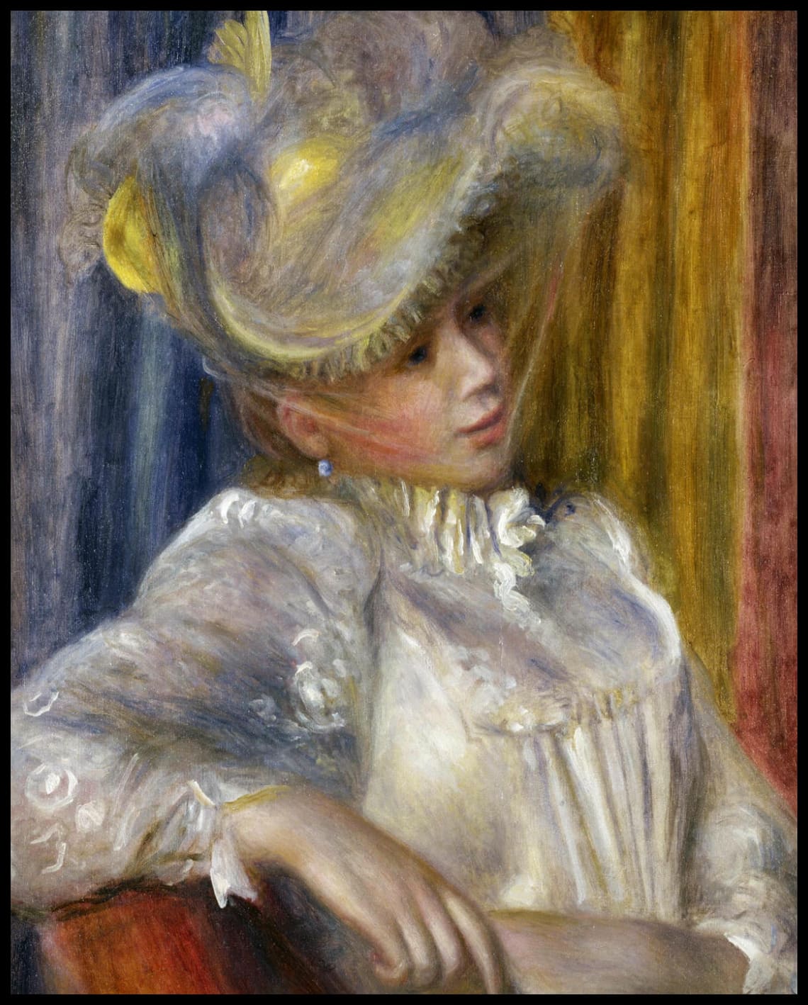 Femme avec un chapeau