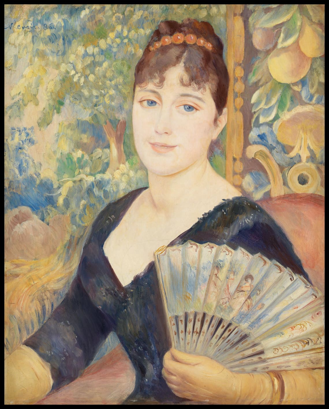 Femme avec fan