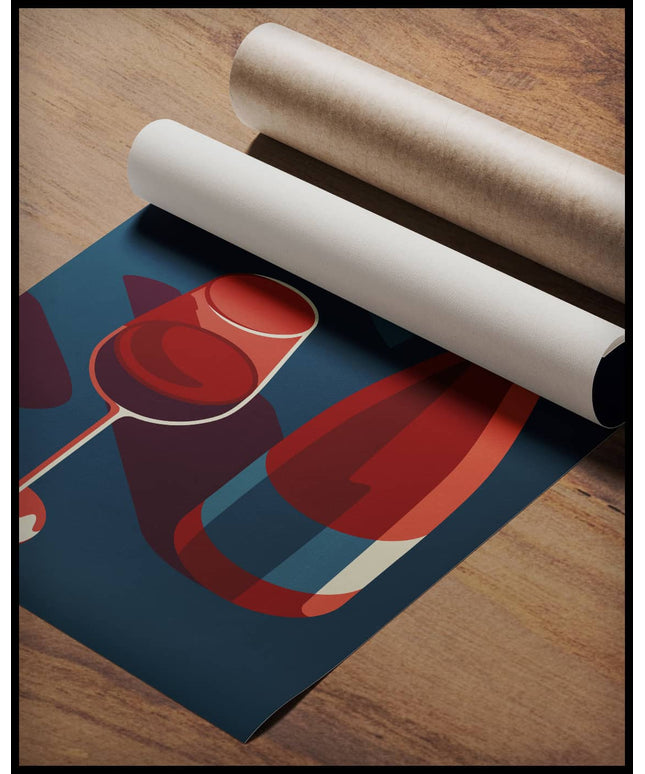 Wine Tasting Illustration Poster