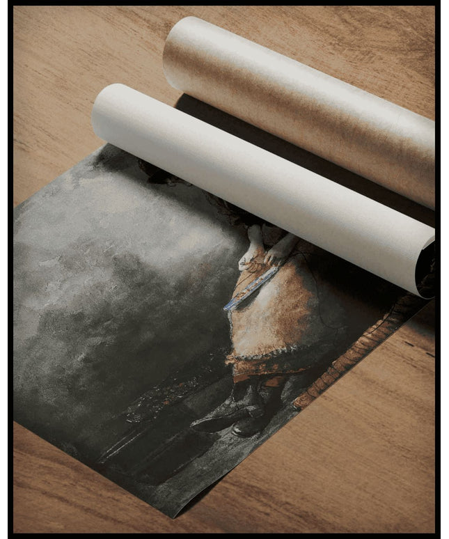 A Fishergirl Baiting Lines