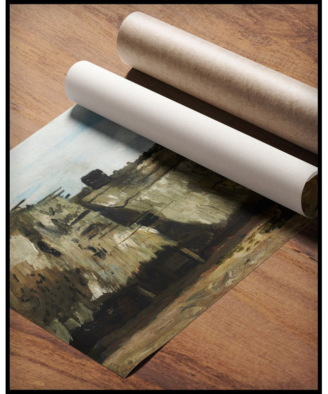 A Peasant Woman Digging in Front of Her Cottage