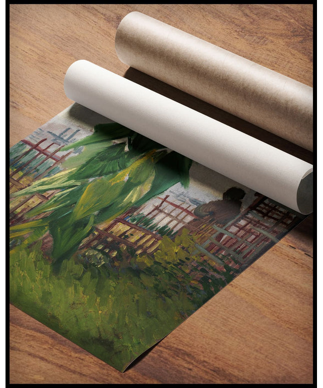 Allotment with Sunflower