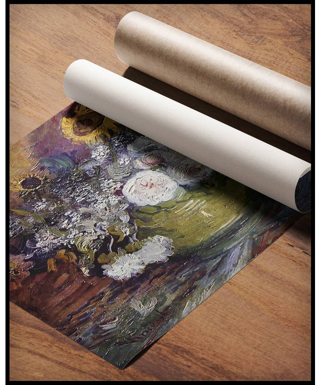 Bowl with Sunflowers, Roses and Other Flowers