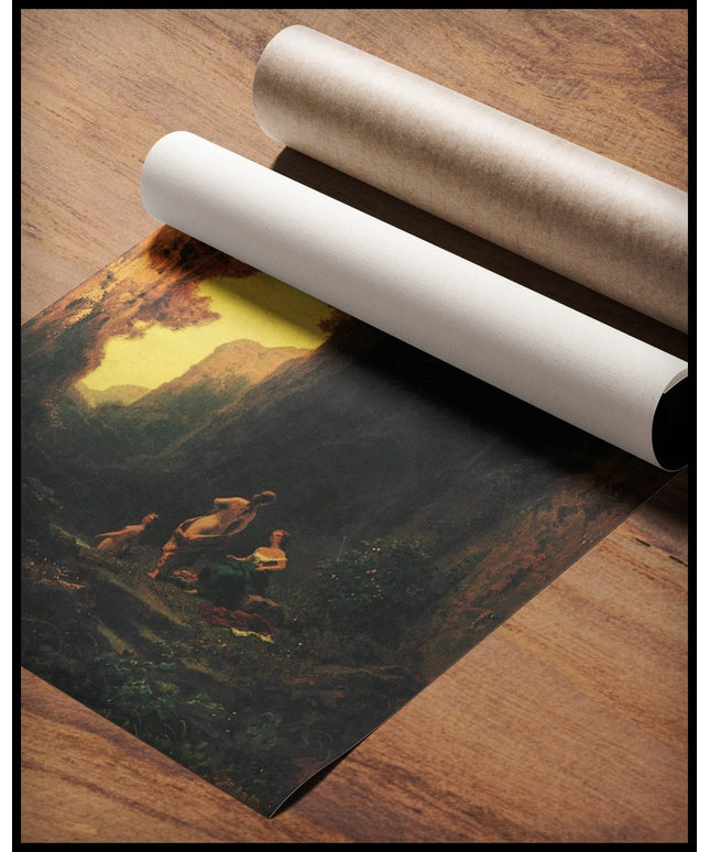 Badende Frauen in einer Schlucht