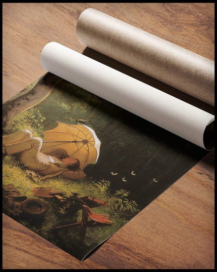 Der Maler auf einer Waldlichtung