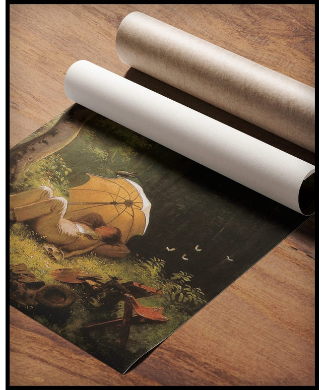 Der Maler auf einer Waldlichtung