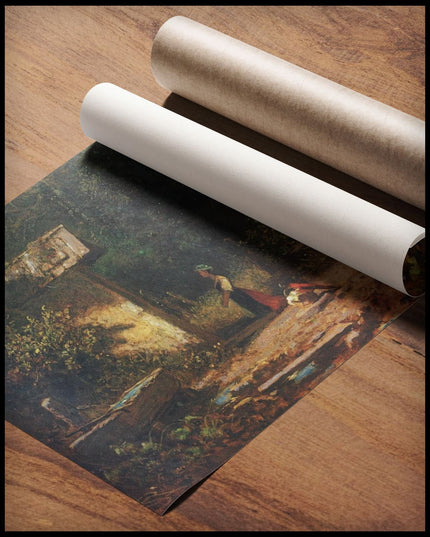 Die Waldandacht Mädchen vor der Waldkapelle