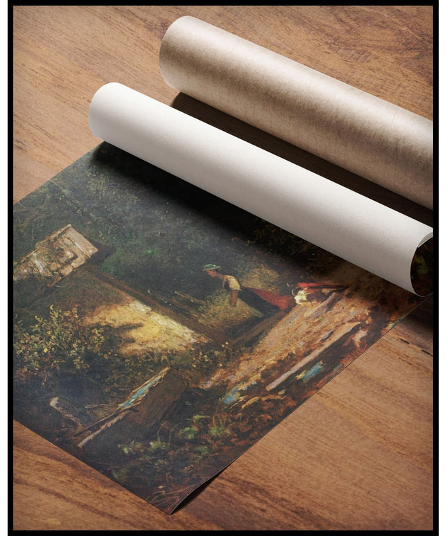 Die Waldandacht Mädchen vor der Waldkapelle