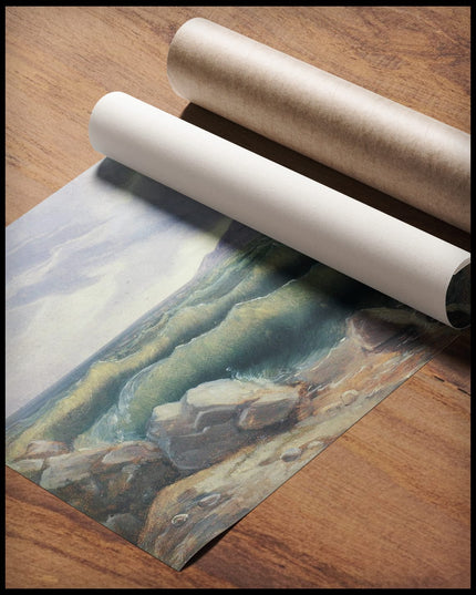 Küstenlandschaft mit brandenden Wellen