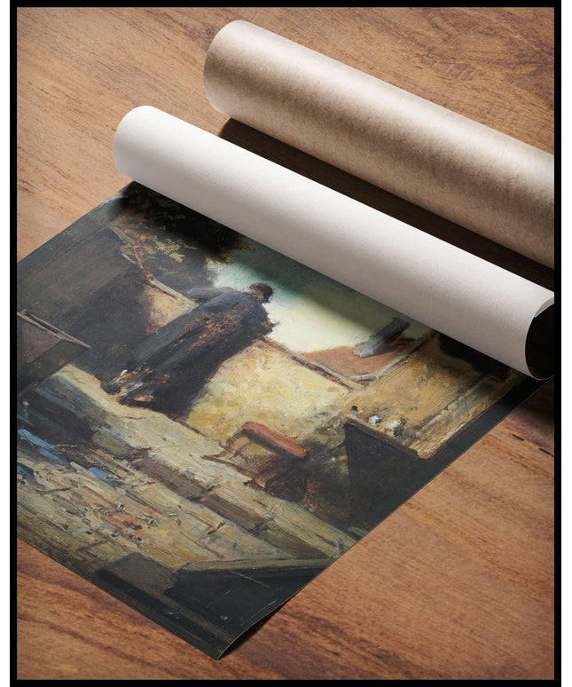 Alter Herr auf der Terrasse