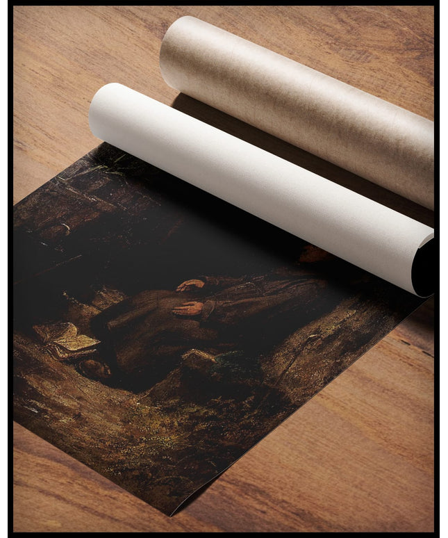 Schlafender alter Mönch