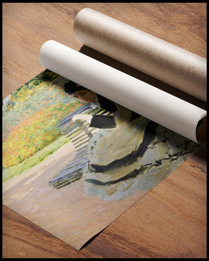 Camille Monet on a Garden Bench