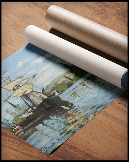 Ships Riding on the Seine at Rouen