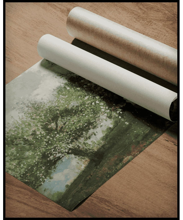 Girl Picking Apple Blossoms