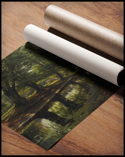 Ein Bach und ein Reh