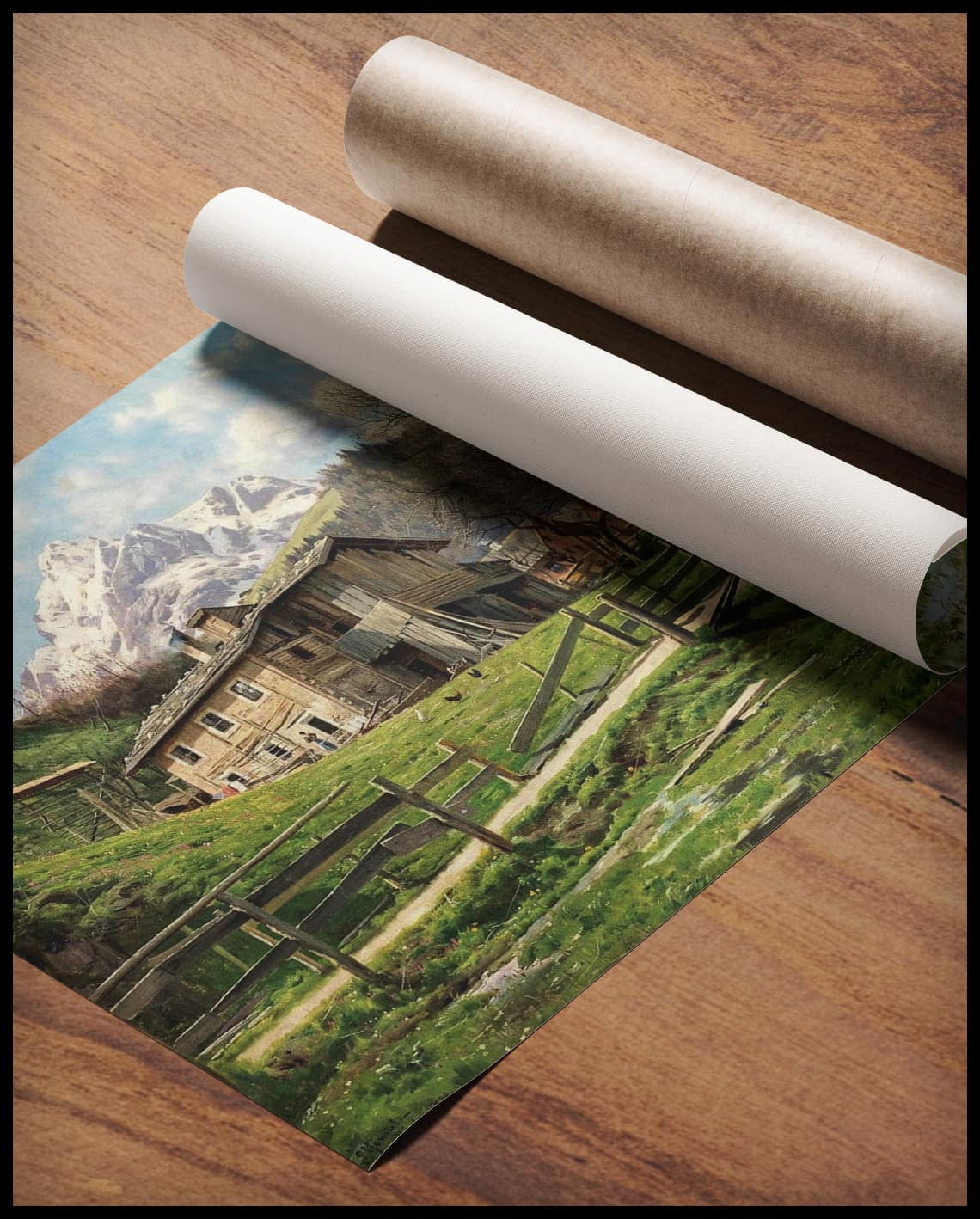 Landschaft mit Bauernhof in Werfen