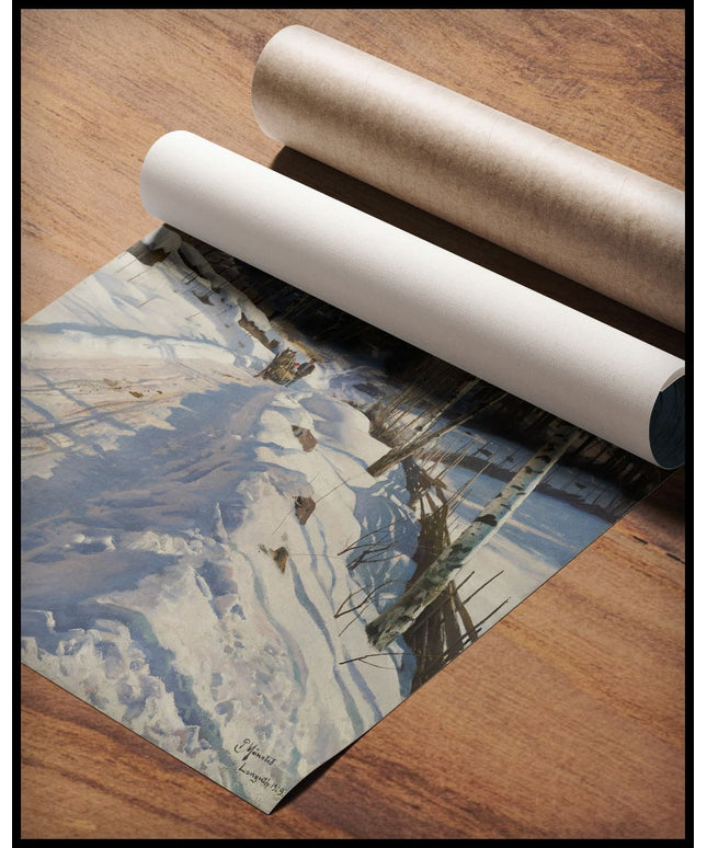 Schlittenfahrt an einem sonnigen Wintertag