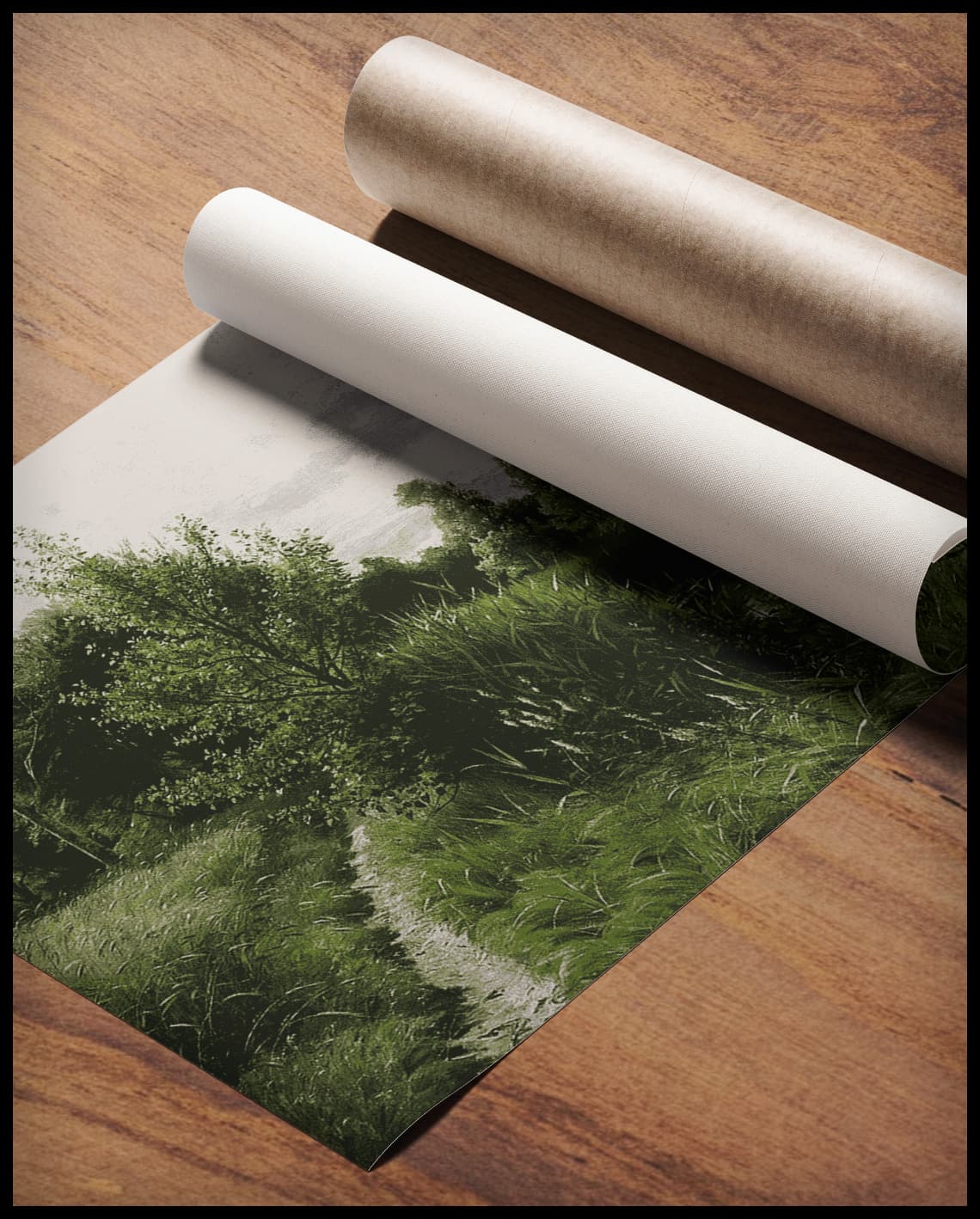 Sommerlandschaft mit Schwaenen