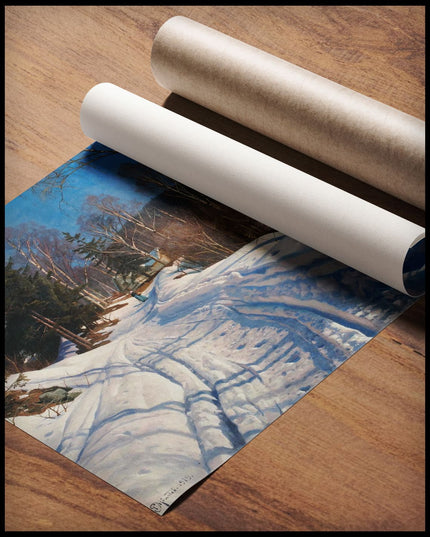 Sonnenbeschienene Winterlandschaft