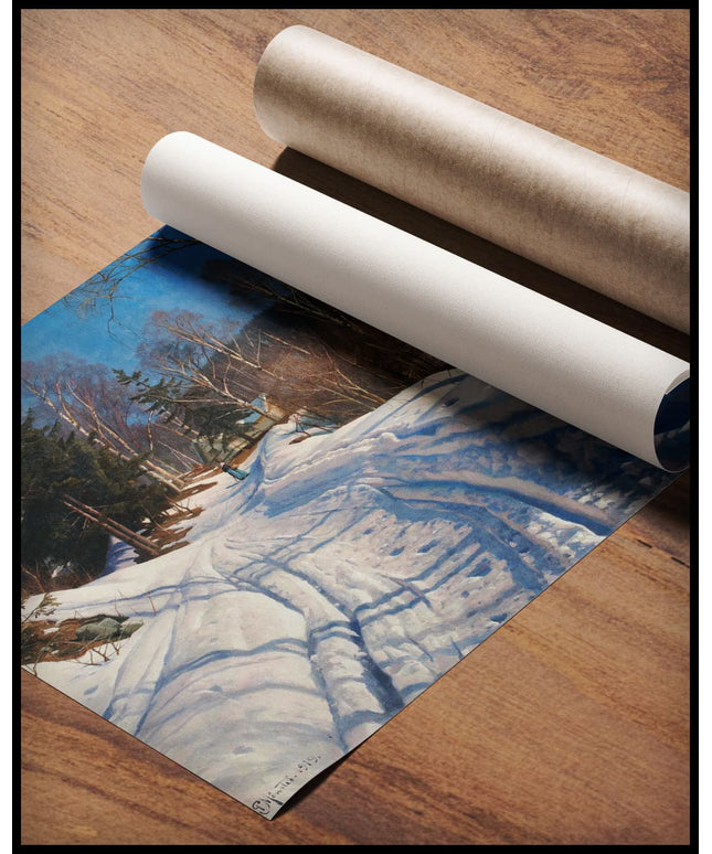 Sonnenbeschienene Winterlandschaft