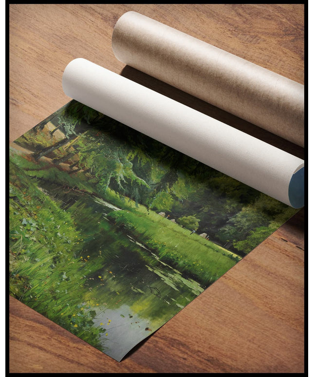 Waldlichtung am Fluss