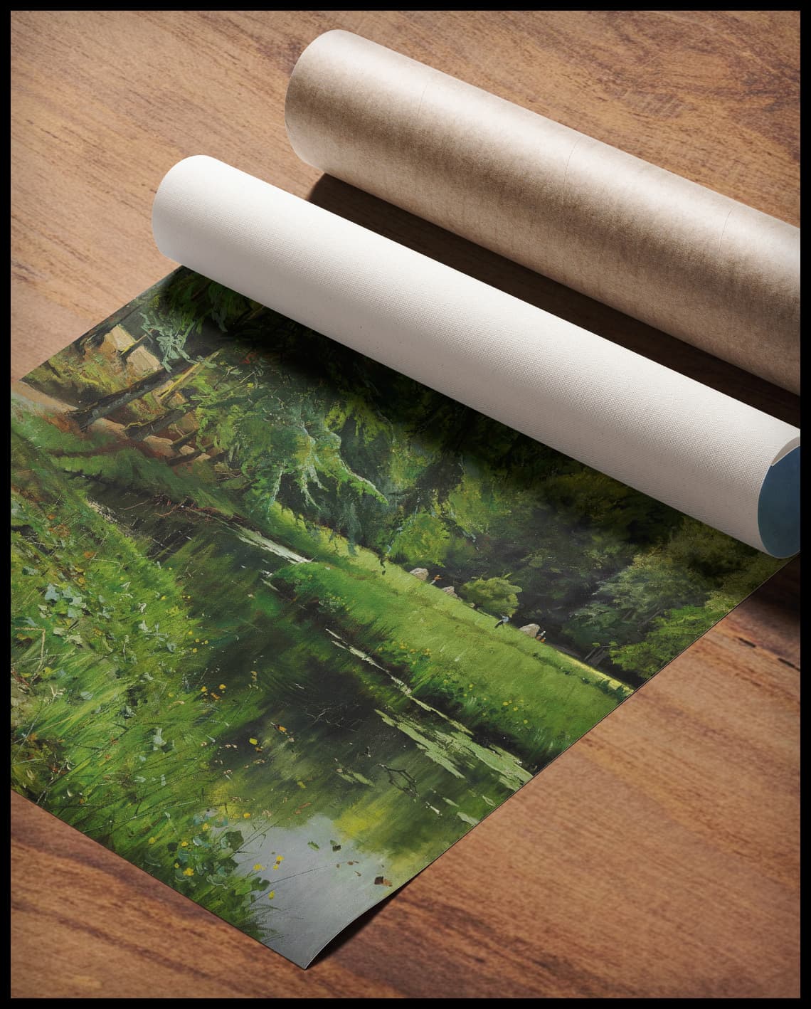 Waldlichtung am Fluss