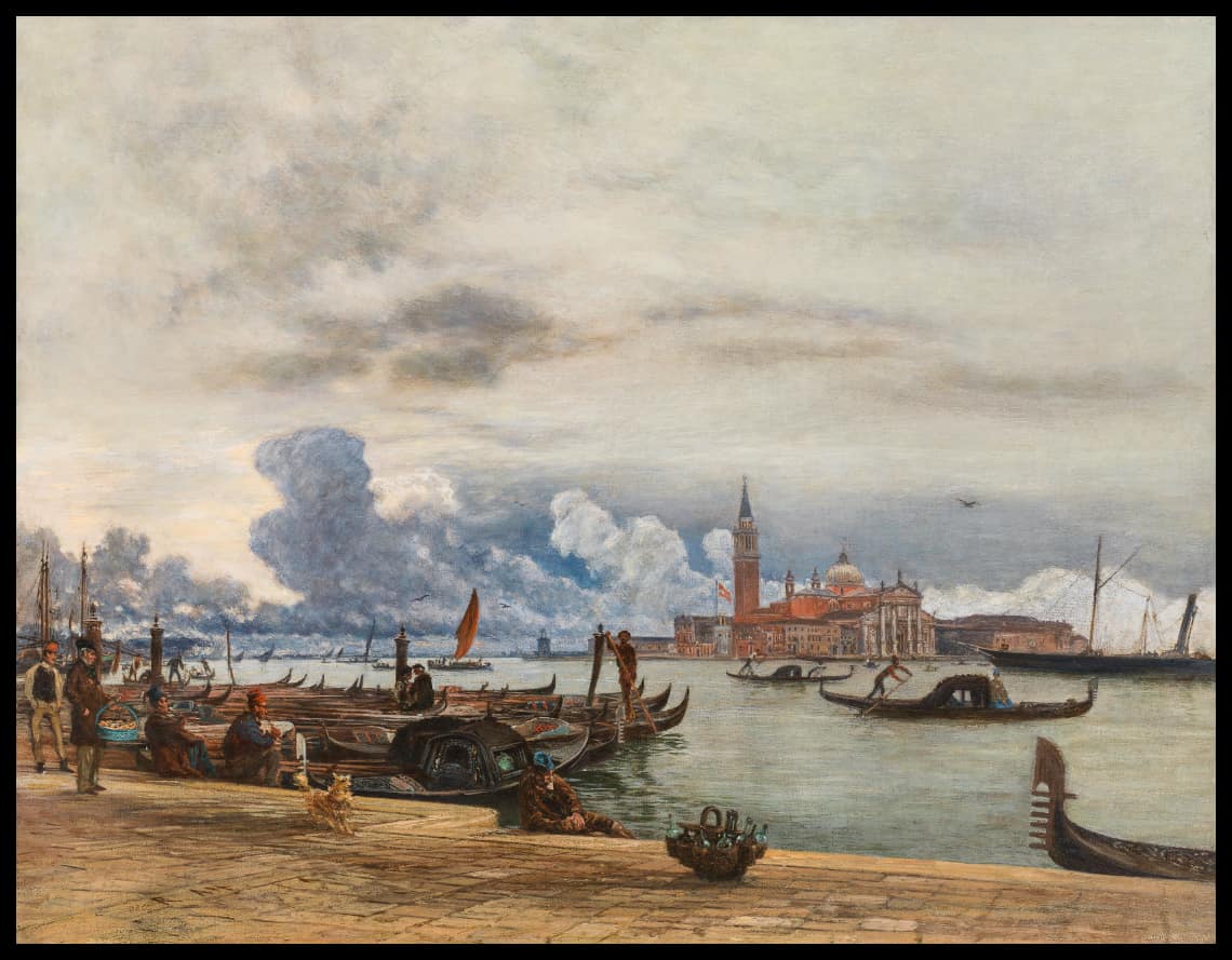 On the beach of Santa Lucia in Naples
