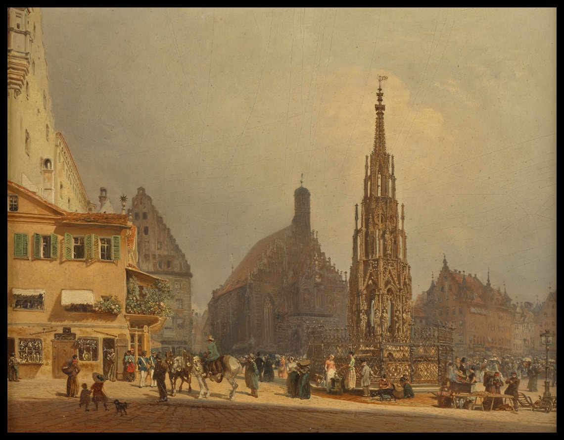 Der Schöne Brunnen vor der Frauenkirche in Nürnberg