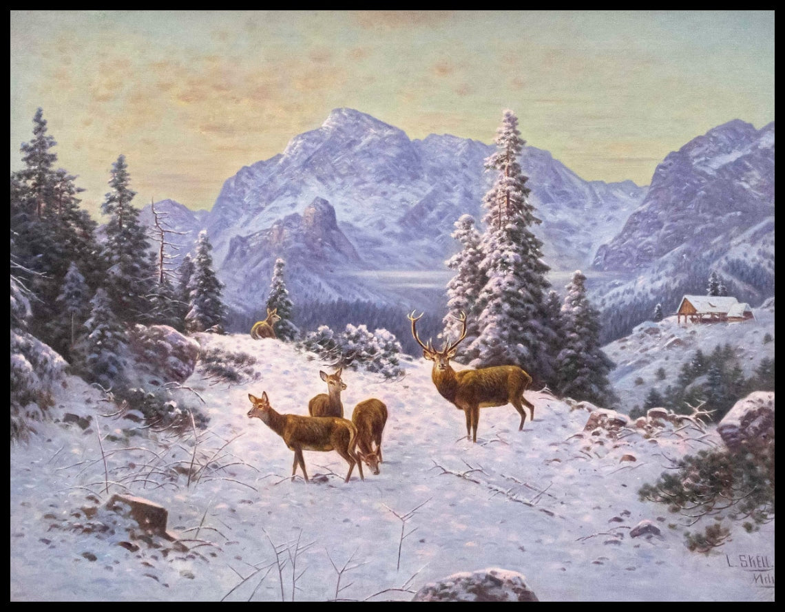 Stag with herd