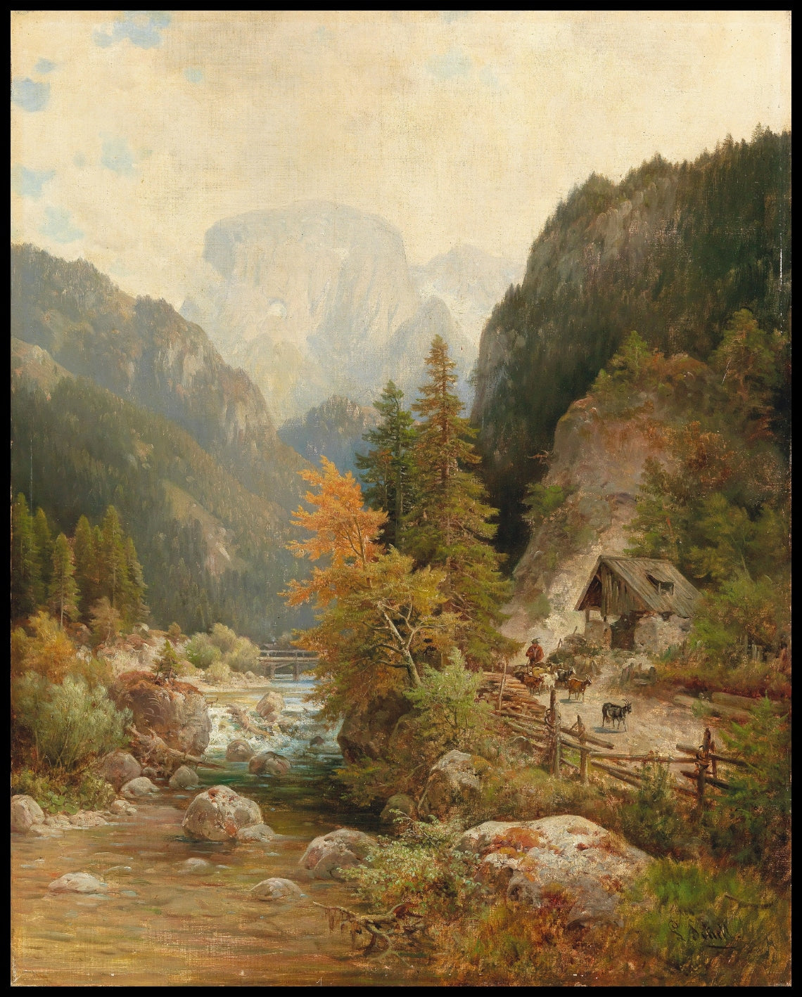 Shepherd and flock