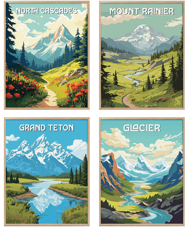 Nationalparks Poster Set
