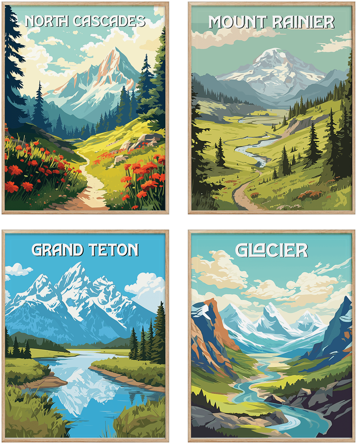 National Parks Poster Set