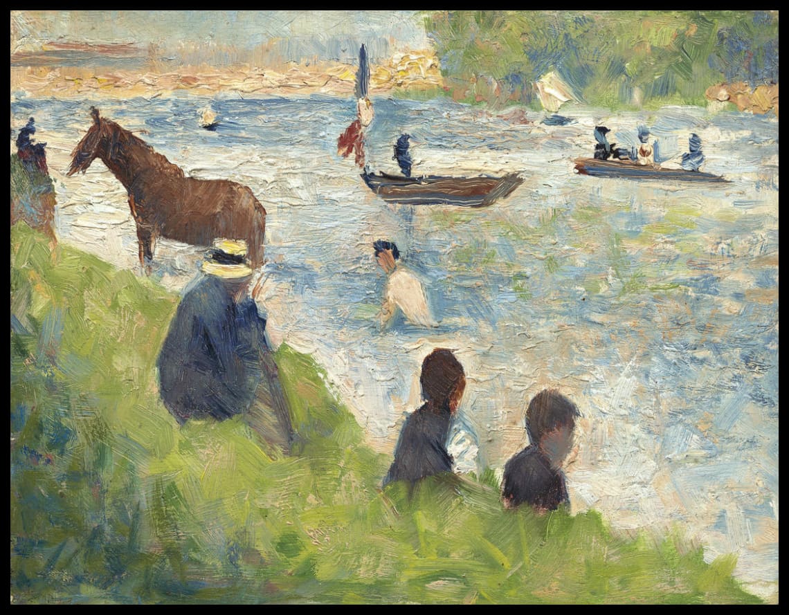 Horse and Boats (Étude pour Bathers à Asnières)