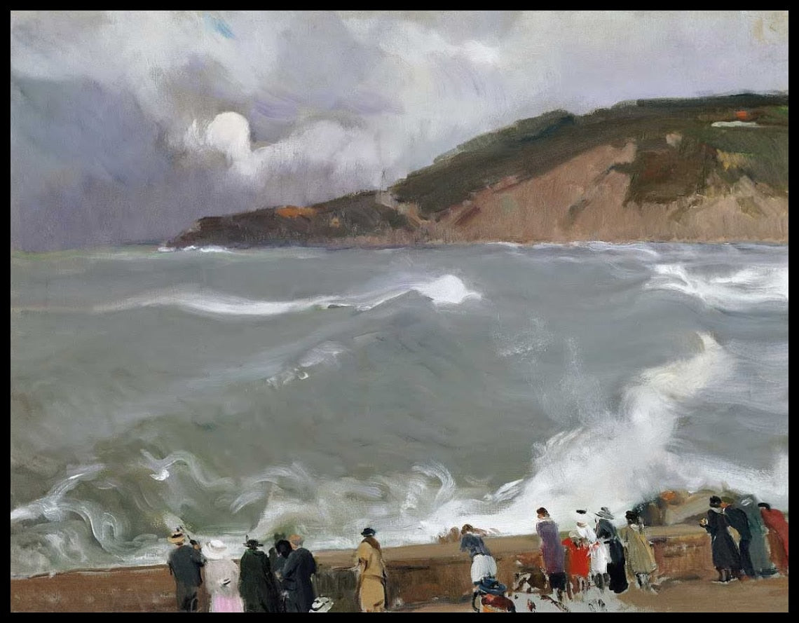 Des vagues qui se brisent au large de Saint-Sébastien