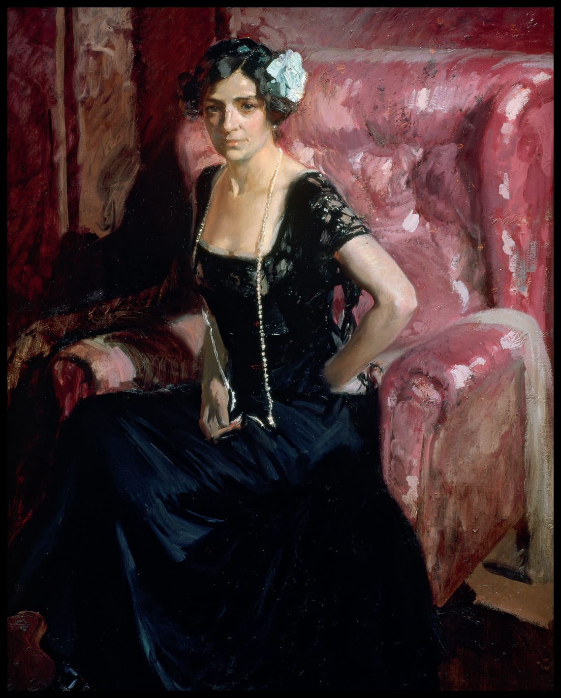 Clotilde en robe de soirée