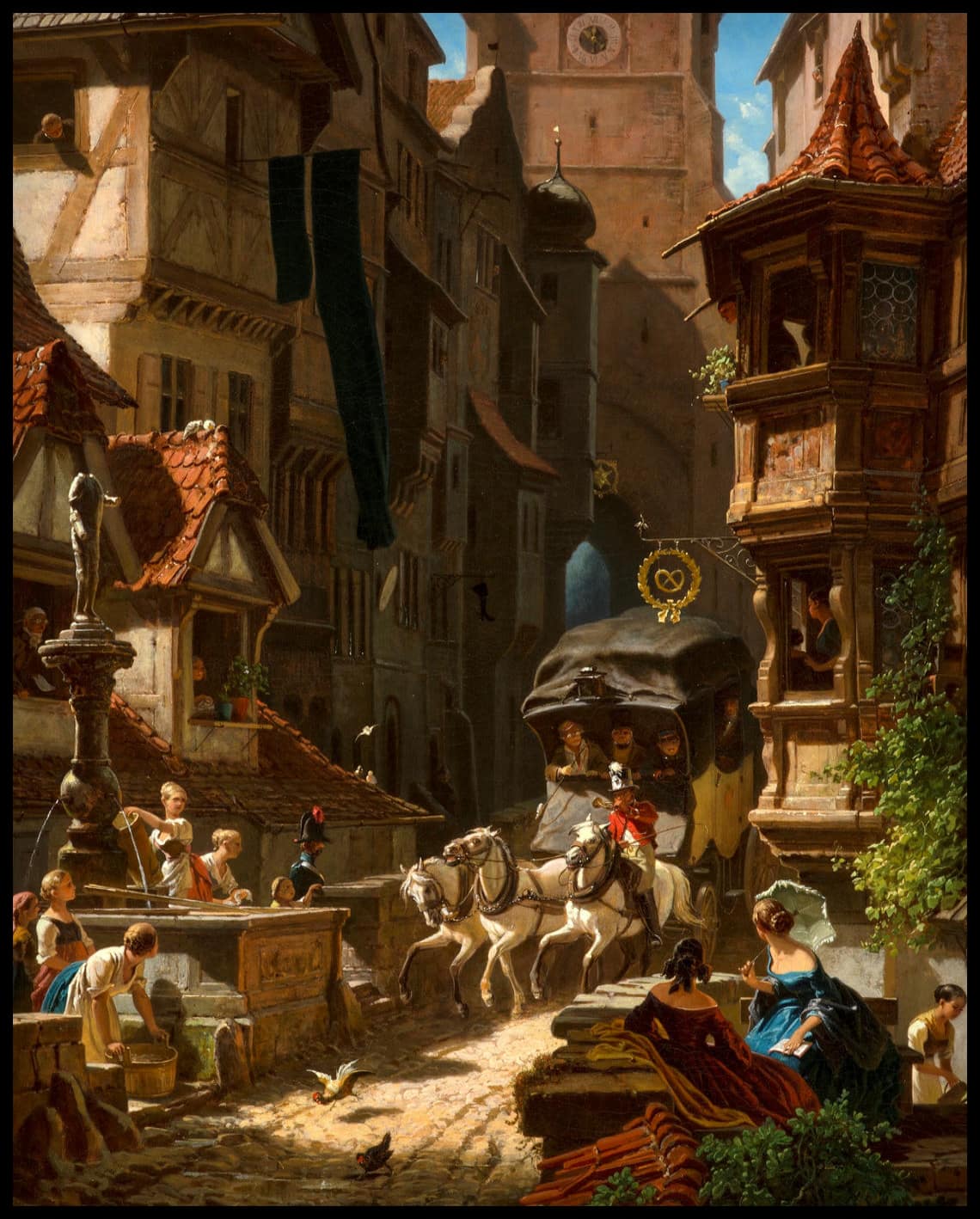 Arrivée de la diligence
