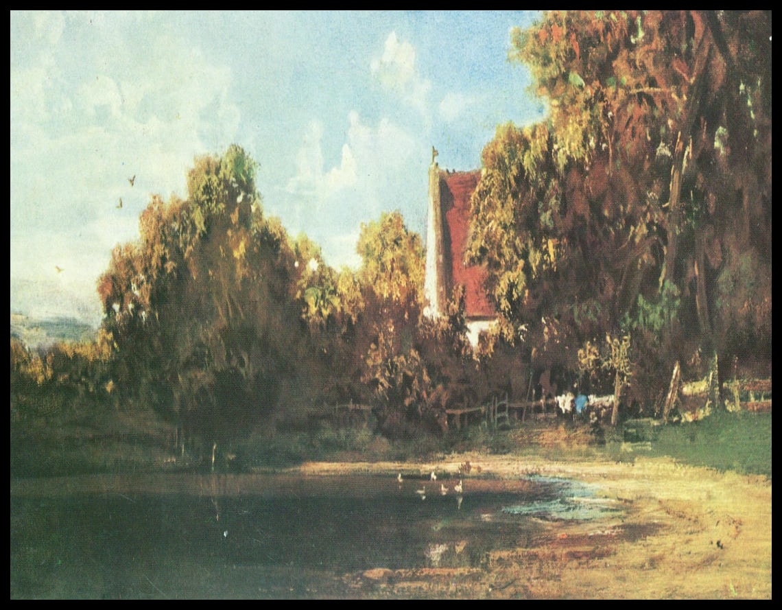Ferme au bord de l'étang