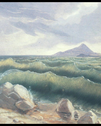 Küstenlandschaft mit brandenden Wellen