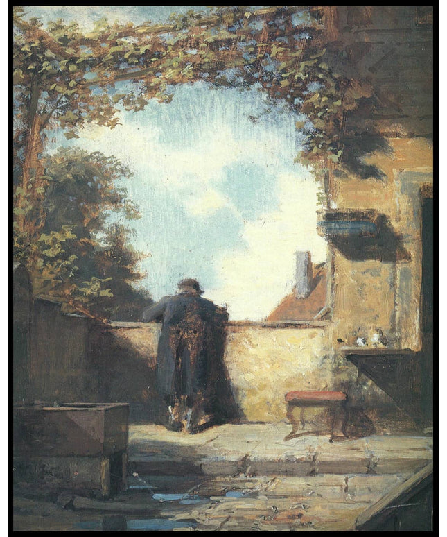 Alter Herr auf der Terrasse