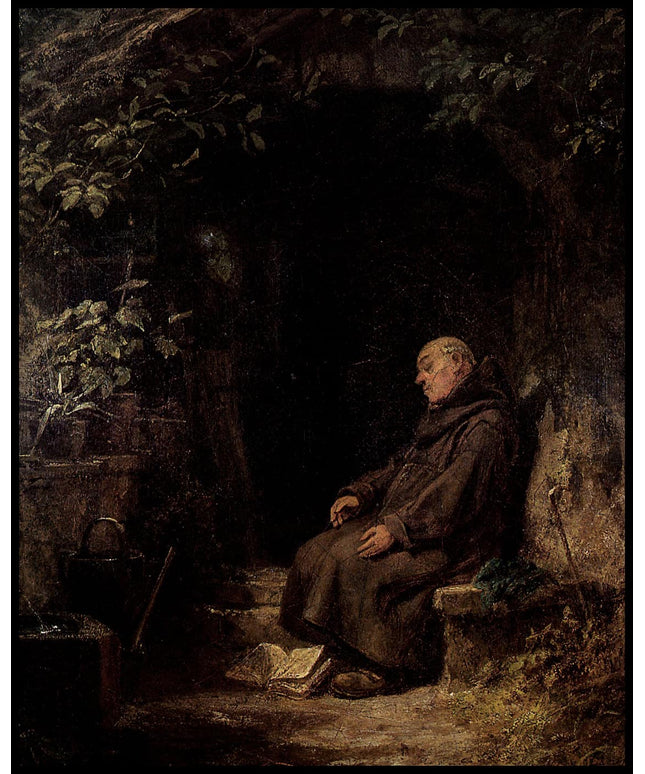 Schlafender alter Mönch