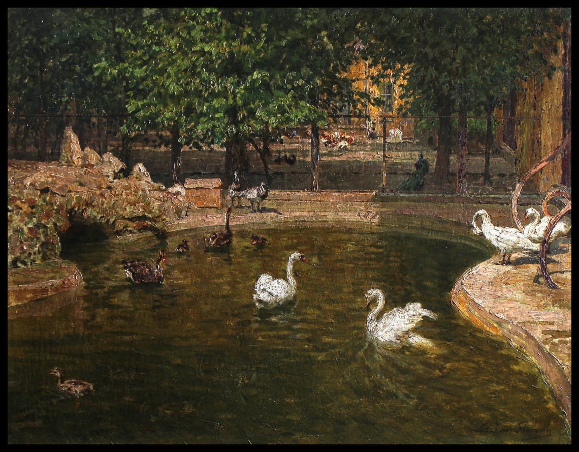 Tiergarten Schönbrunn, Vogelhaus mit Wasserbecken