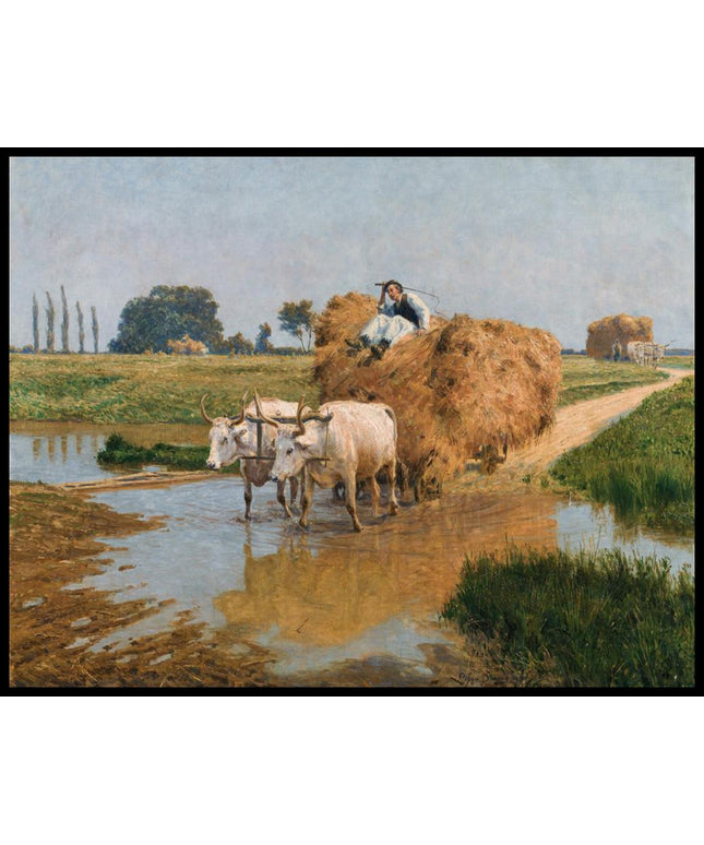 Ungarische Tiefebene mit Ochsen-gespann