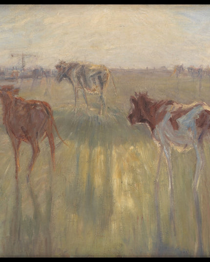 Cattle Seen against the Sun on the Island of Saltholm