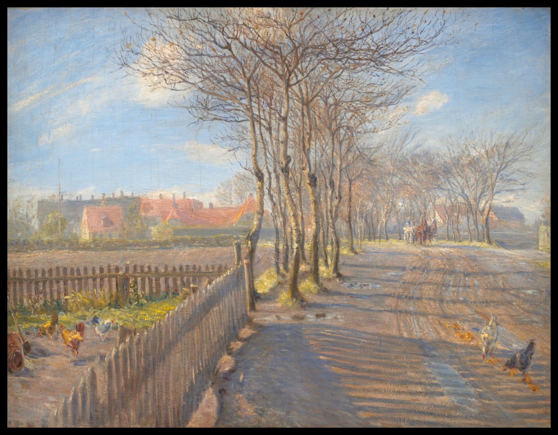 Country Lane with Trees. Kastrup