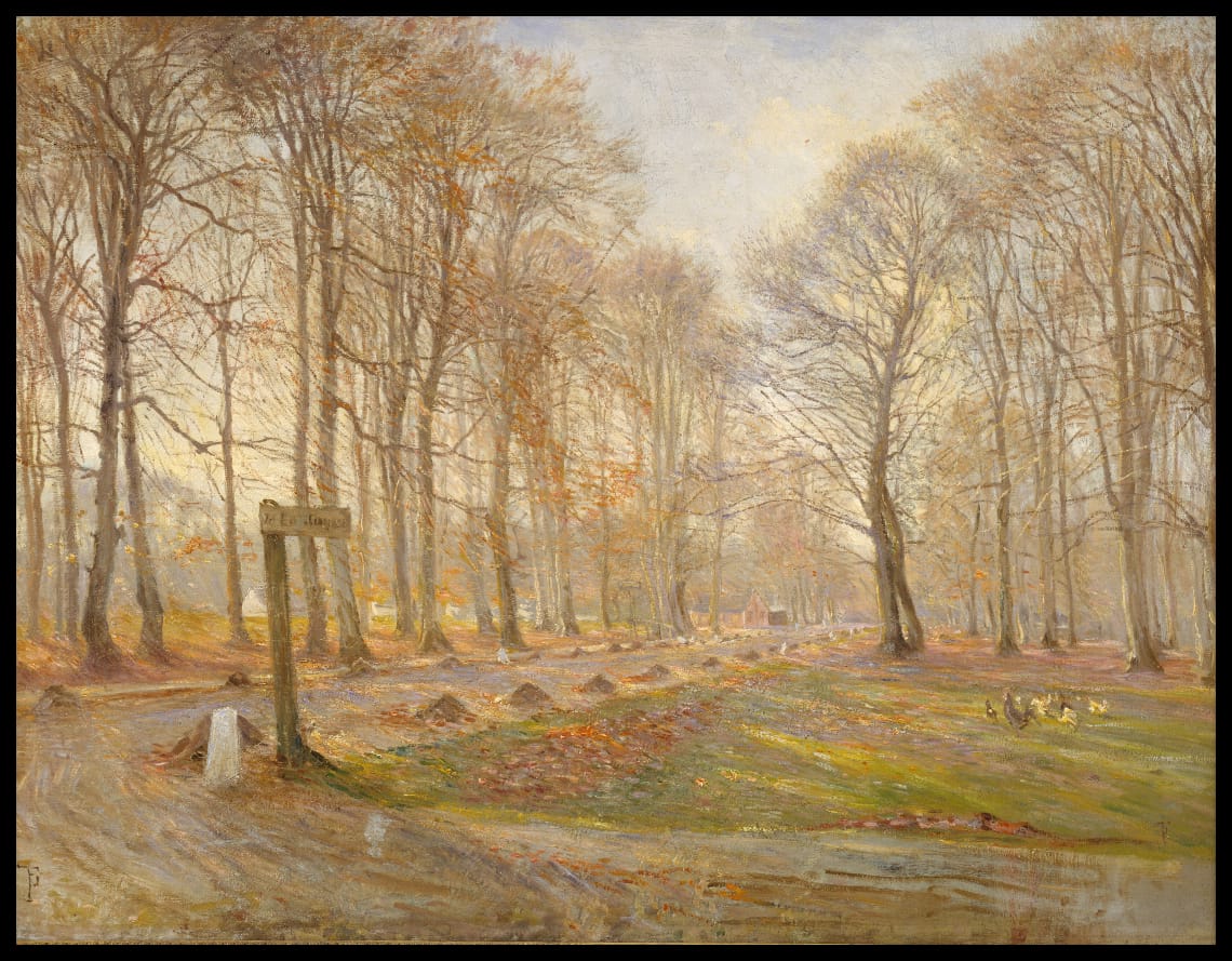 Late Autumn Day in the Jægersborg Deer Park, North of Copenhagen