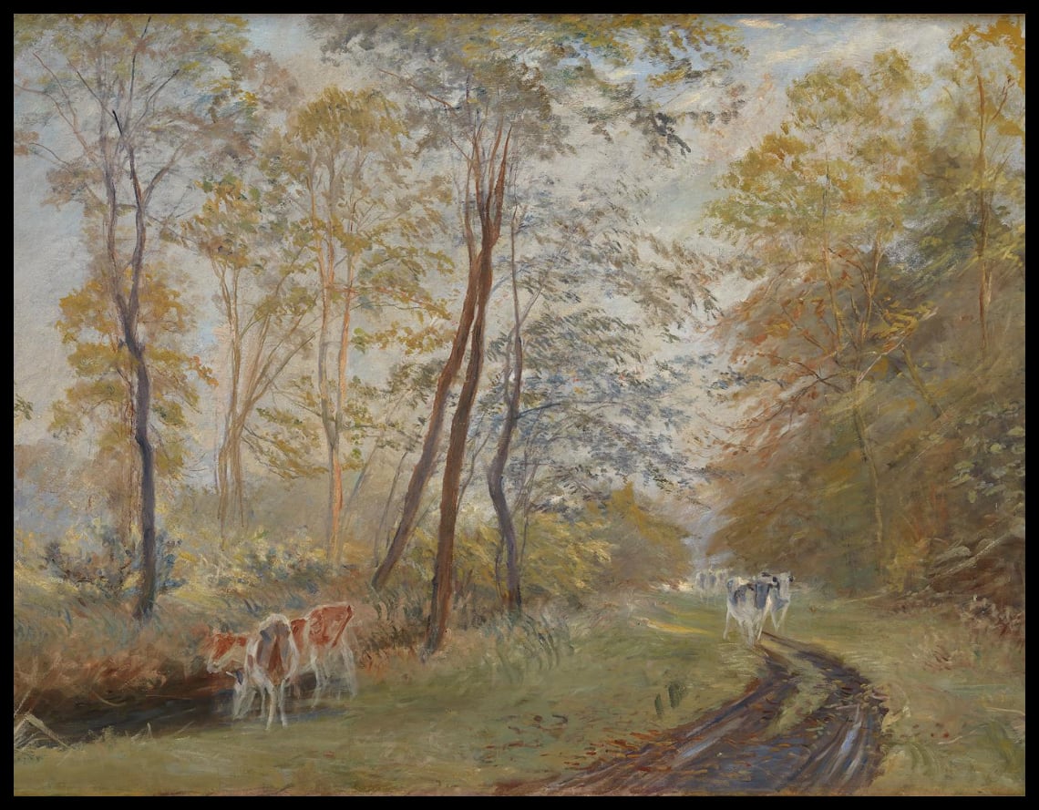 The River Sorteaa near Mejlgaard Manor, Jutland